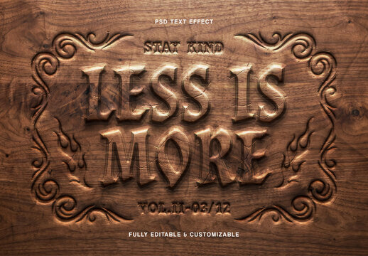 Rustic Wood Carving Text Effect