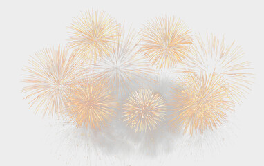 Obraz premium Festive Golden Fireworks with Shimmering Light PNG