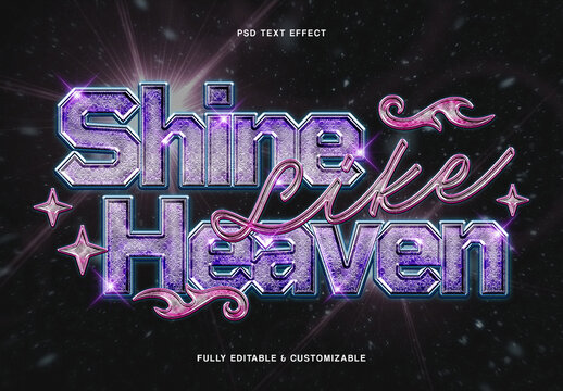 Diamond Metallic Text Effect