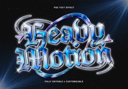 Futuristic Metallic Text Effect