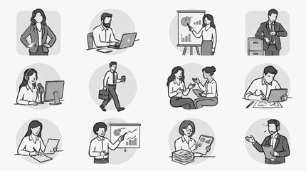 Fototapeta premium Modern Workplace Learning Scenarios.