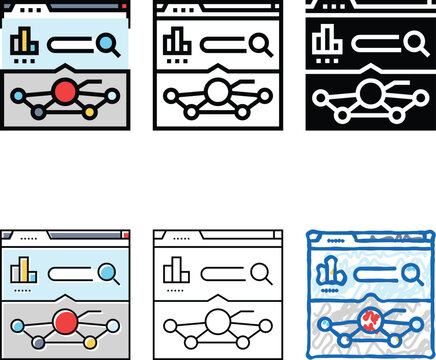 pagerank seo color icon vector. pagerank seo sign. isolated variations symbol