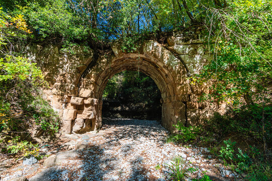Acqua Rossa spring gorge near the village of Gallicano, in the region of Lazio, central Italy.