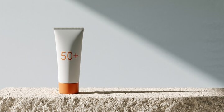 Sunscreen SPF 50 Plus Tube on Stone