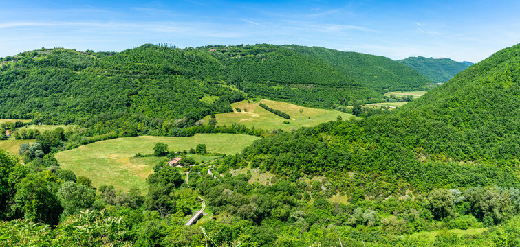 Scenic sight in Rocca Sinibalda, beautiful village in the Province of Rieti, Lazio, Italy.