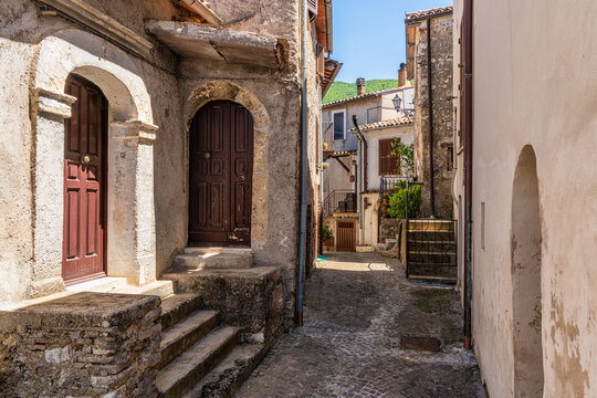 Scenic sight in Rocca Sinibalda, beautiful village in the Province of Rieti, Lazio, Italy.