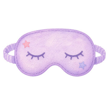 pastel sleep mask icon on transparent background