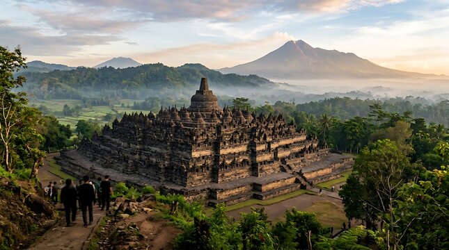 Borobudur Temple in Central Java Indonesia.