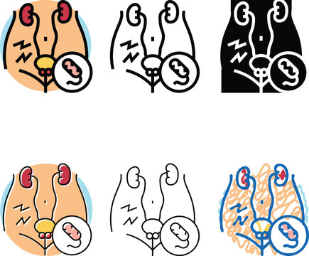 urethritis urology color icon vector. urethritis urology sign. isolated types symbol