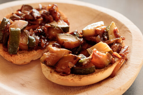 Puglian Friselle Bread With Zucchini And Onion