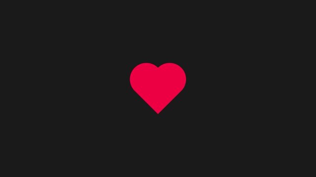 Animated Like Heart Favorite Button Pop Icon Dark Mode