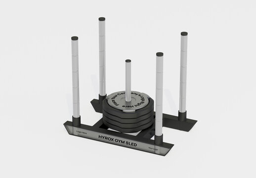 Hyrox Fitness Sled Mockup