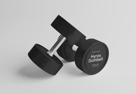 Hyrox Gym Dumbbell Mockup