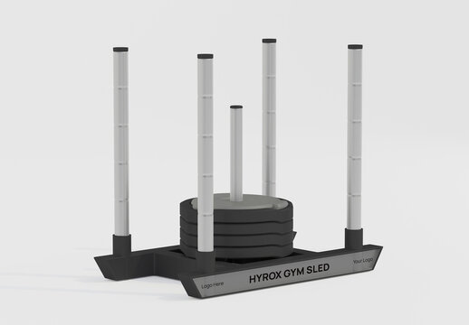 Hyrox Gym Sled Mockup