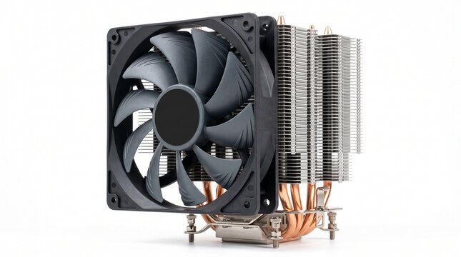 High-performance CPU cooling fan with copper heatsink. Advanced thermal management system for gaming PCs and workstations.