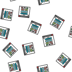 Fototapeta premium web form registration vector seamless pattern web form registration sign illustration