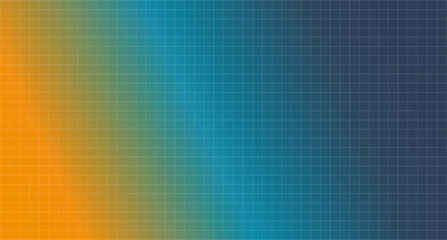 Fototapeta premium A smooth gradient transitioning from warm orange to cool teal with a precise square grid overlay for balance.
