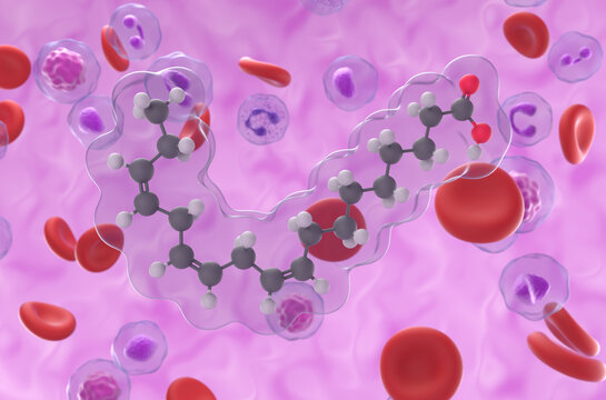 Omega 3 (alpha-linolenic acid) &ndash; closeup view 3d illustration