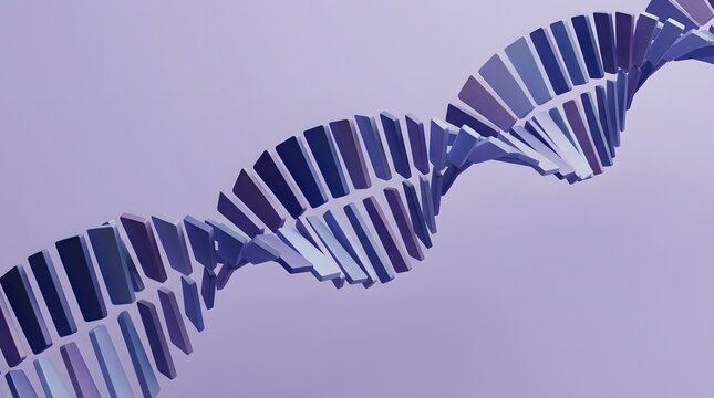 Abstract DNA double helix structure. Digital 3D model of genetic code and biology.