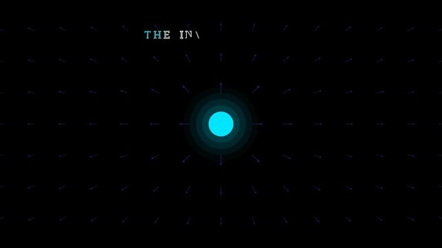 2D animation visualizing non-contact electrostatic and magnetic field forces acting at a distance in a physics vector simulation.