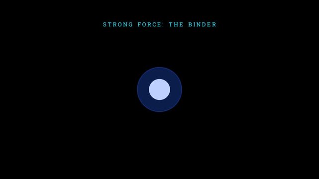 2D animation presenting the four fundamental forces electromagnetism gravity strong and weak interactions in a physics vector simulation.