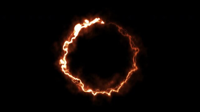 A circle of saber light on a black background, a looping spectrum animation, glowing neon lights.