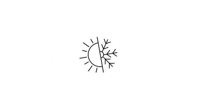 Half Sun And Half Snow Icon