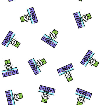 electonic money vector seamless pattern electonic money sign illustration
