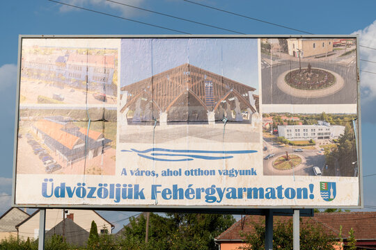 Welcome Billboard in Feh&eacute;rgyarmat Hungary