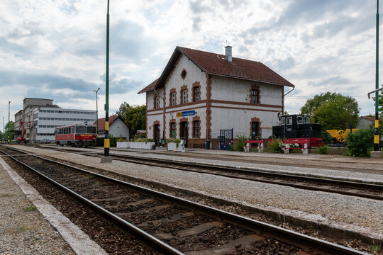 Feh&eacute;rgyarmat Railway Station in Hungary
