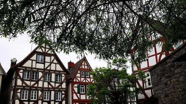 historic laubach hesse germany 4k video