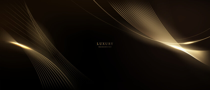 Modern abstract vector design with a black background and luxurious elements.