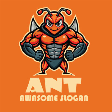 logo vector cartoon mascot ant