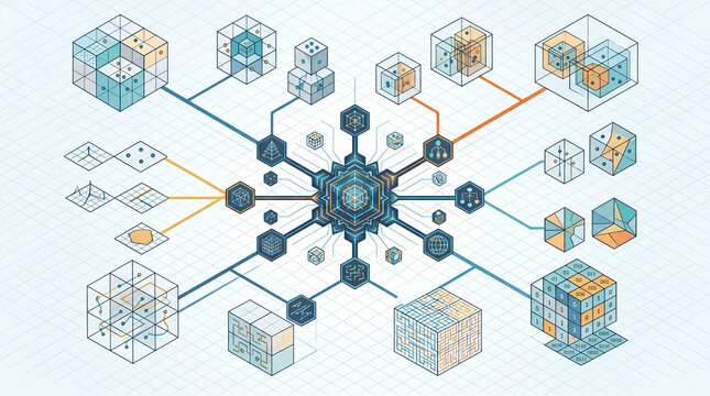 AI Automation and Neural Network Data Science Technology Background