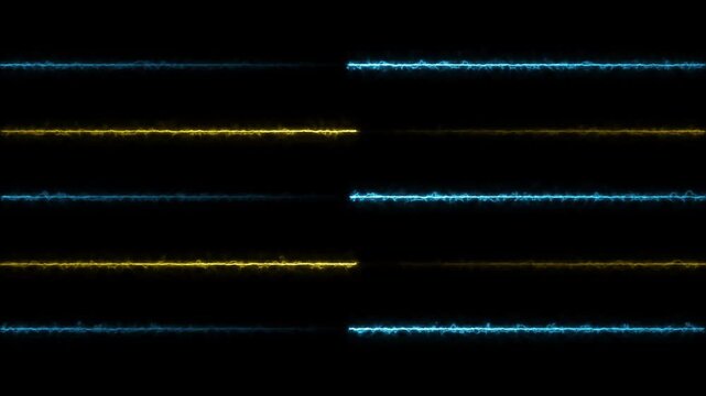 Abstract animation of glowing horizontal neon lines streaming across on the screen. neon line icon animation glowing line Light effect icon.