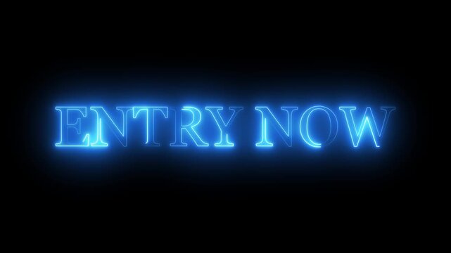 Animated text Entry now moving smoothly on screen in modern motion graphics style