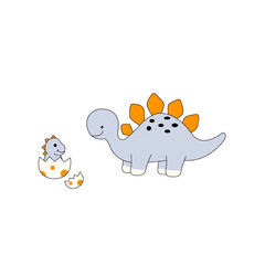 a cute stegosaurus cartoon illustration © CHAERUL