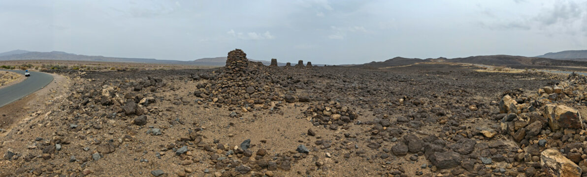 View at Danakil Salt Lake on Dallol depression, Ethiopia
