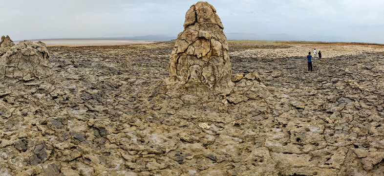 View at Danakil Salt Lake on Dallol depression, Ethiopia
