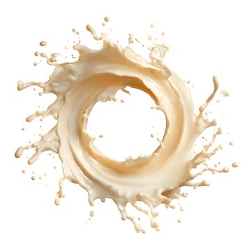 cream splash circular burst isolated on white background jpg