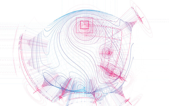 Abstract topographic 3D globe , unique colorful vector beackground 