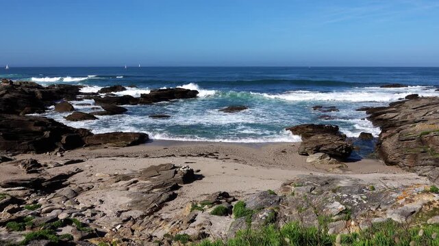 Plage sauvage en Bretagne &agrave; Quiberon	