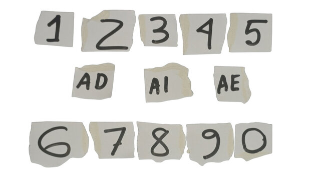Wooden blocks with numbers and letters arranged in a playful manner