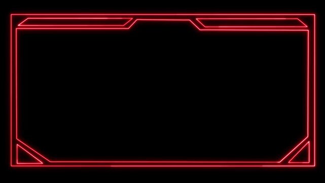 Futuristic tech style panels place intense red neon framing vectors around text. Creative science fiction video intros get a graphical upgrade. Futuristic tech style loops.