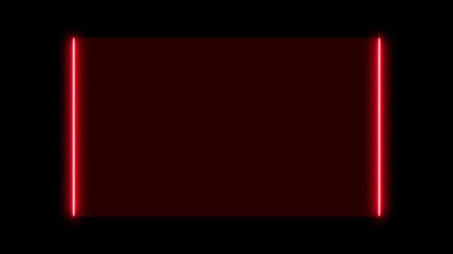 Modern futuristic light borders enclose maroon layouts with neon rays. Intricate corporate branding introduction videos gain style from this mesh. Futuristic light border.