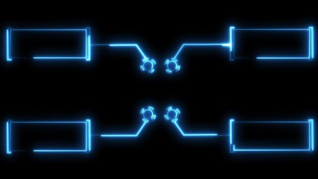 Futuristic interface diagrams coordinate system parameter grids smoothly. High-tech network server modules look authentic via this computing asset. The interface loops.