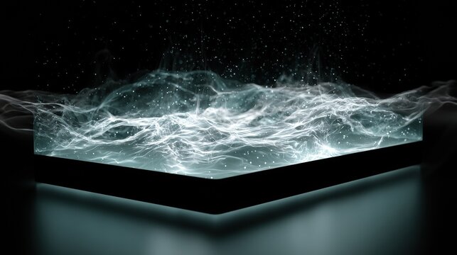 A wave of renewing light washes over an aging device, representing a firmware update.