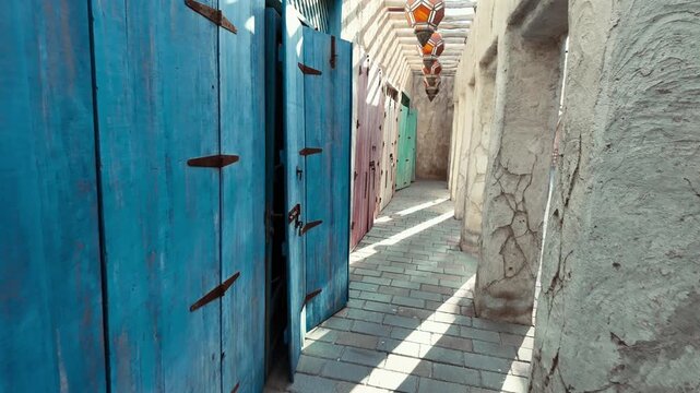 Cinematic Scenes from the Historic Streets of Old Dubai, UAE