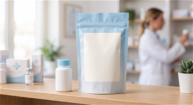 介護・福祉用品・健康・医療・医薬用品パッケージのモックアップ Healthcare and Elderly Care Product Packaging Mockup