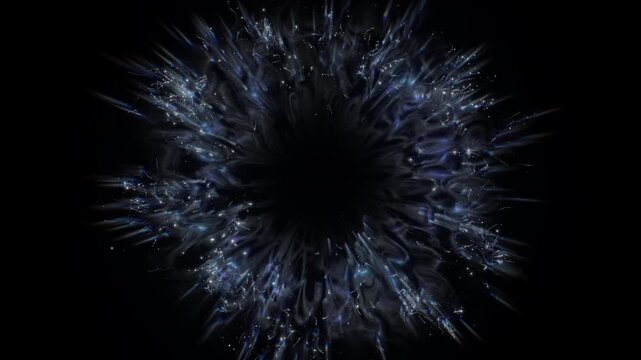 4K Blue Particle Tunnel Abstract Background. Warp Speed Light Rays, Energy Vortex, Glowing Particle Flow, Sci-Fi Motion Graphics, Space Travel Animation, 60 FPS, 2160p